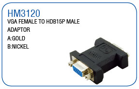 VGA FEMALE TO HDB15P MALE ADAPTOR