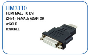 HDMI MALE TO DVI (24+1)FEMALE ADAPTOR