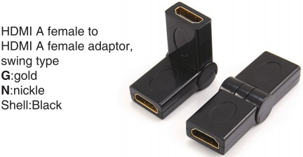 TR-11-007 HDMI A male to HDMI A female adaptor,swing type