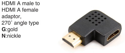 HDMI A male to HDMI A female adaptor,270°angle type