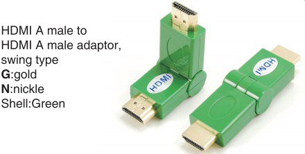 TR-13-010-5 HDMI A male to HDMI A female adaptor,swing type