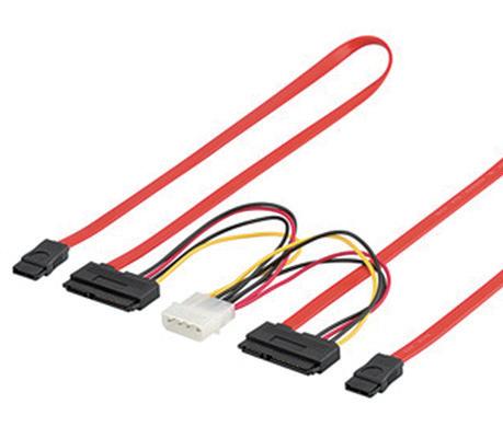 Power 4Pin to 2*SATA 22Pin/SATA 7Pin