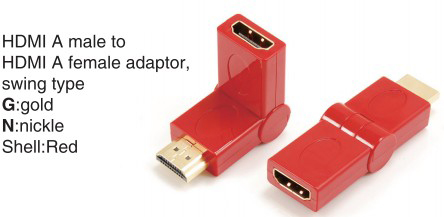 TR-13-009-2 HDMI A male to HDMI A female adaptor,swing type