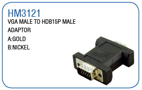 VGA MALE TO HDB15P MALE ADAPTOR