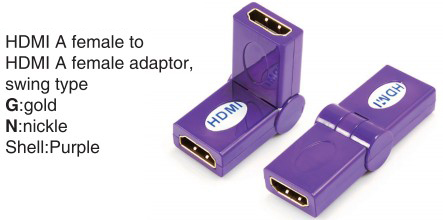 TR-13-007-7 HDMI A female to HDMI A female adaptor,swing type