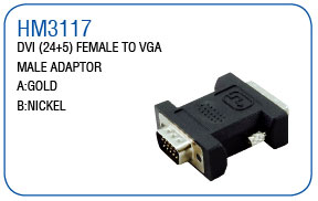 DVI(24+5)FEMALE TO VGA MALE ADAPTOR