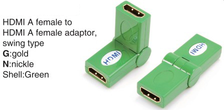 TR-13-007-5 HDMI A female to HDMI A female adaptor,swing type