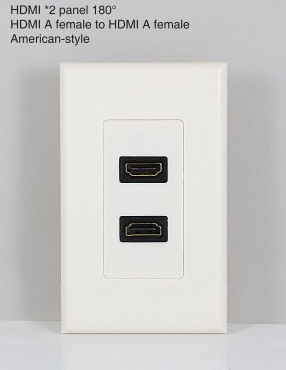 HDMI*2 panel 180°HDMI A female to HDMI A female American-style