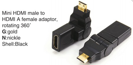 TR-11-004 HDMI A male to HDMI A female adaptor,swing type