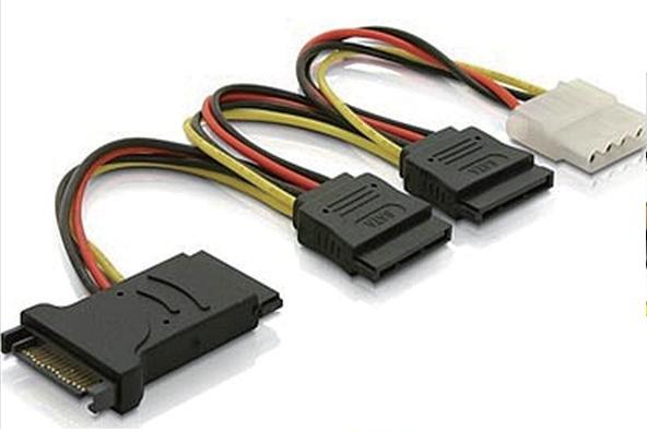 Power SATA Cable ADP SATA 15Pin Female male to SATA 15Pin/power 4pin