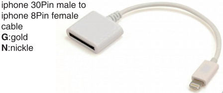 Iphone 30pin male to Iphone 8pin female cable