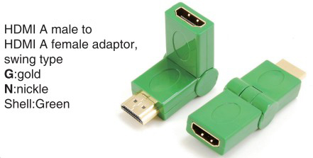 TR-13-009-4 HDMI A male to HDMI A female adaptor,swing type