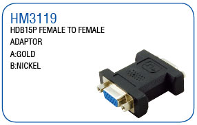 HDB15P FEMALE TO FEMALE ADAPTOR