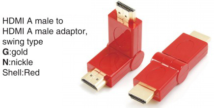 TR-13-010-2 HDMI A male to HDMI A female adaptor,swing type