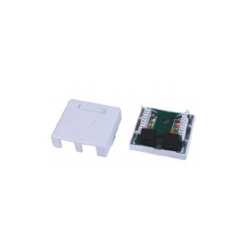 Cat.5e RJ45 surface jack 2 ports