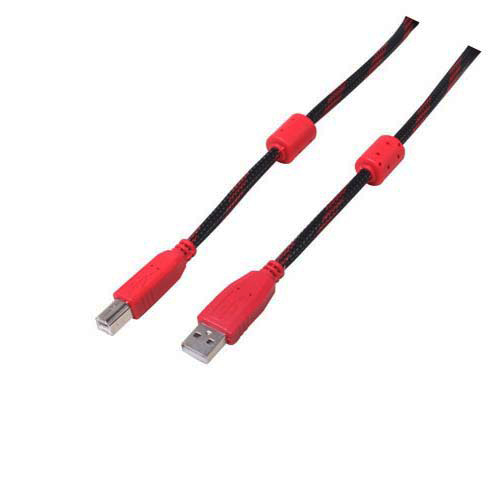 USB Cable AM TO BM W/ Nylon Braiding&Ferrite
