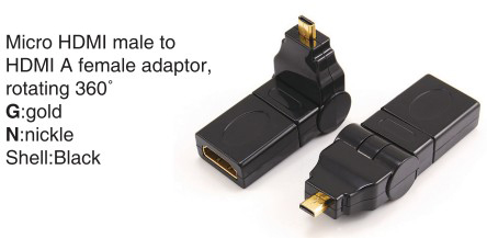 TR-11-002 HDMI A male to HDMI A female adaptor,swing type