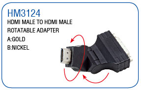 HDMI MALE TO HDMI MALE ROTATABLE ADAPTER