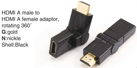 TR-11-006 HDMI A male to HDMI A female adaptor,swing type