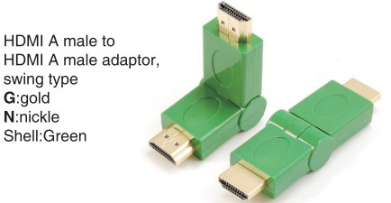 TR-13-010-4 HDMI A male to HDMI A female adaptor,swing type