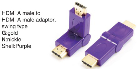 TR-13-010-6 HDMI A male to HDMI A female adaptor,swing type