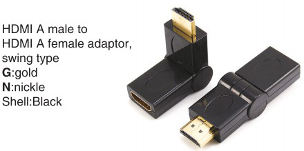 TR-11-009 HDMI A male to HDMI A female adaptor,swing type