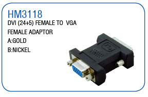 DVI(24+5)FEMALE TO VGA FEMALE ADAPTOR