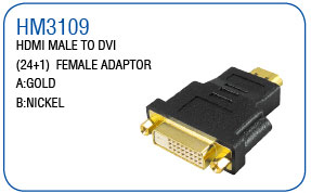 HDMI MALE TO DVI (24+1)FEMALE ADAPTOR