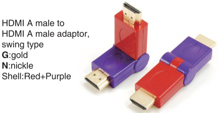 HDMI A male to HDMI A female adaptor,swing type