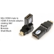 TR-13-004-1 Mini HDMI male to HDMI A female adaptor,rotating 360°