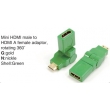 TR-13-004-4 Mini HDMI male to HDMI A female adaptor,rotating 360°