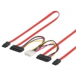 Power 4Pin to 2*SATA 22Pin/SATA 7Pin