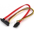 SATA 7+15Pin Female to SATA 7Pin+Power 4Pin