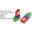 TR-13-002-9 Micro HDMI male to HDMI A female adaptor,rotating 360°