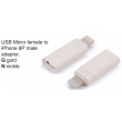 USB Micro female to Iphone 8pin male adaptor