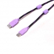 USB Cable AM TO AF W/ Ferrite& Nylon braiding