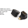 TR-12-P-001A HDMI micro male to HDMI mini female adaptor,90°angle type