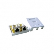 Cat.6 FTP RJ45 surface jack 2 ports