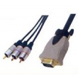 MOULDED HD 15PIN PLUG TO 3RCA PLUG(RGB)